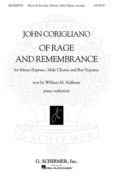 Of Rage and Rememberance : For Mezzo-Soprano, Male Chorus and Boy Soprano (1990) - Piano reduction.
