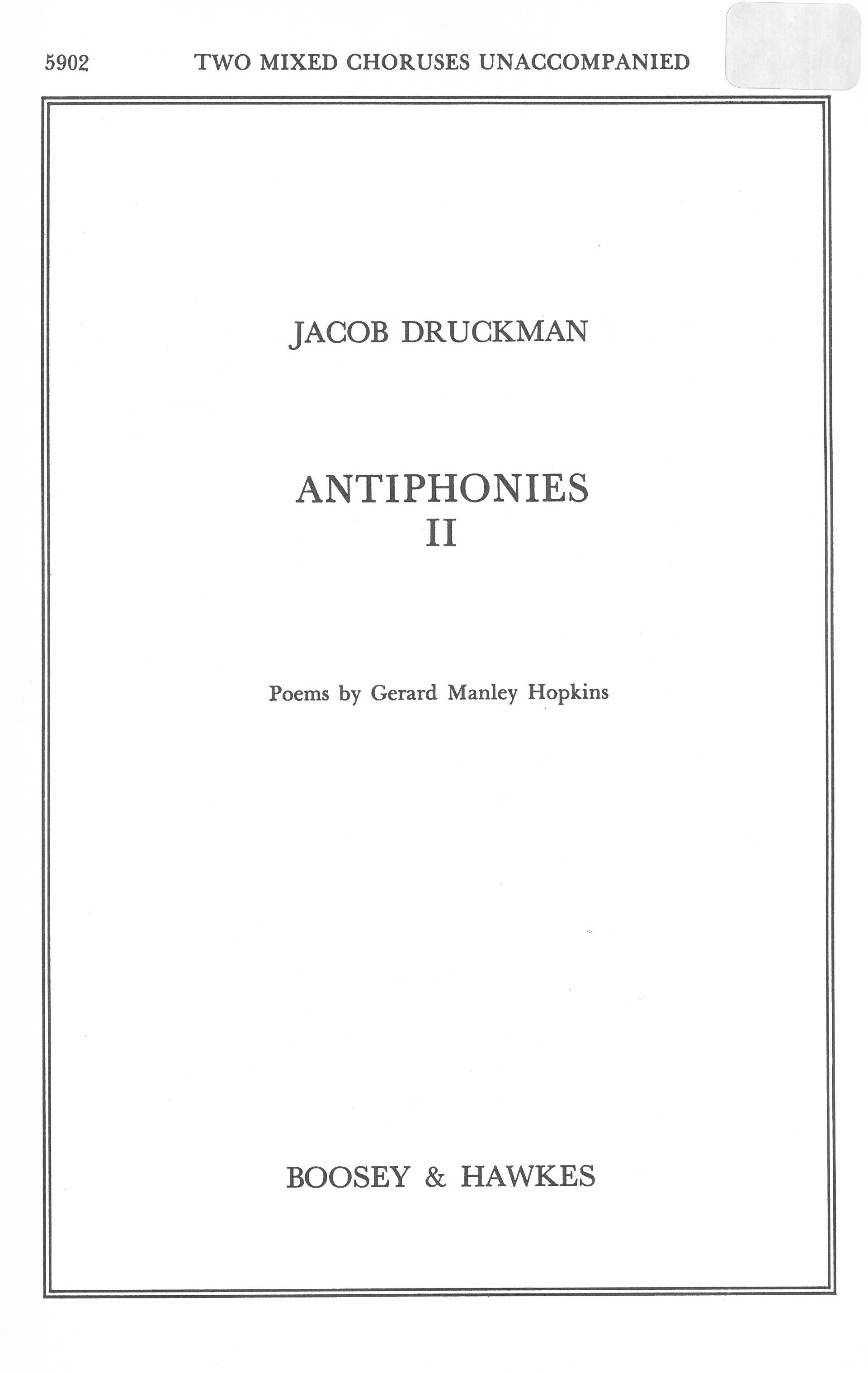Antiphonies II : For 2 Mixed Choruses.
