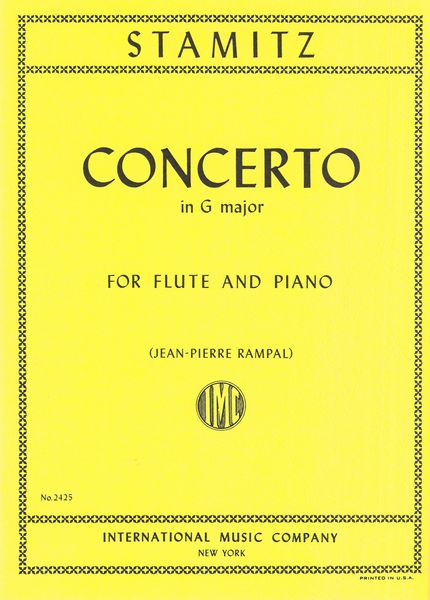 Concerto In G Major, Op. 29 : For Flute and Piano.