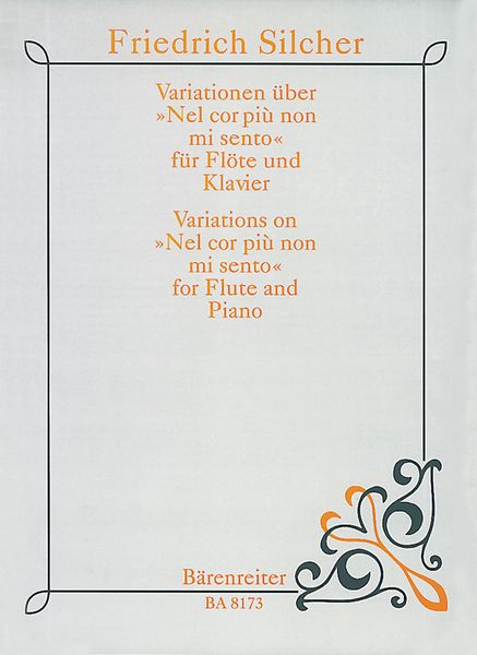 Variations On Nel Cor Piu Non Mi Sento : For Flute and Piano.