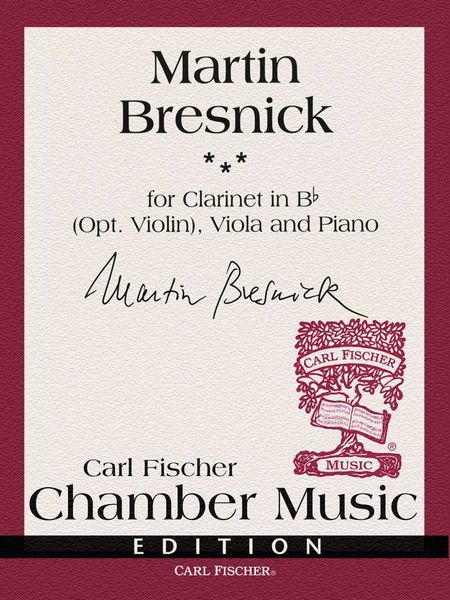 Three Stars (***) : For Clarinet In Bb (Opt. Violin), Viola and Piano.