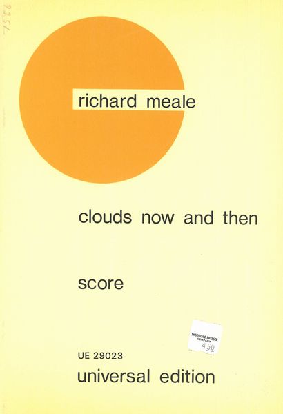 Clouds Now and Then : For Orchestra.