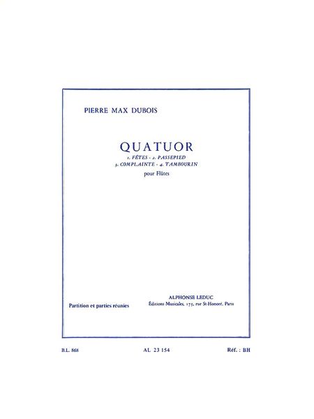 Quatuor : Pour Flutes.