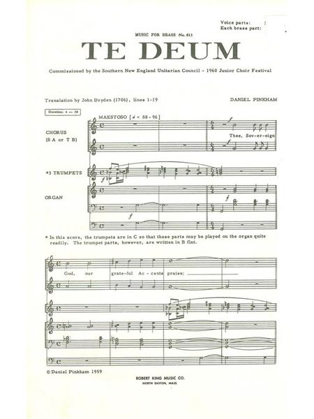 Christmas Cantata (Sinfonia Sacra) : Arranaged For 3 Part Men's Or Women's Chorus (TTB Or SSA).