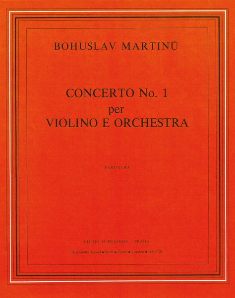 Concerto No. 1 In E : Für Violine und Orchester (1932/33).