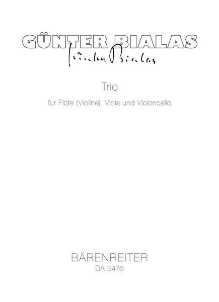 Trio : Für Flöte (Violine), Viola und Violoncello (1945).