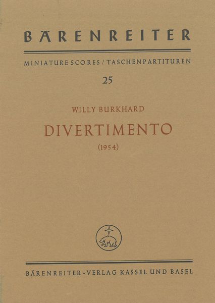 Divertimento Op. 95 : Für Violine, Viola und Violoncello (1954).