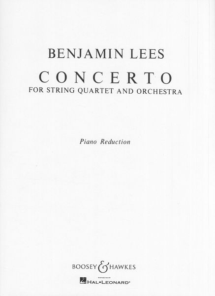 Concerto : For String Quartet and Orchestra - reduction For Quartet and Piano.