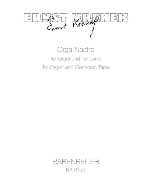 Orga-Nastro, Op. 212 : Für Orgel und Tonband (1971).