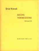 Sechs Vermessene, Op. 168 : Für Klavier (1958).