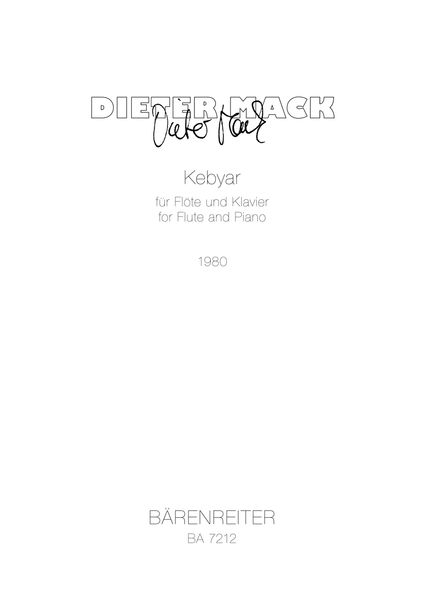 Kebyar : Für Flöte und Klavier (1980).