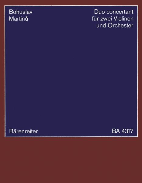 Duo Concertant : Für Zwei Violinen und Orchester (1937).