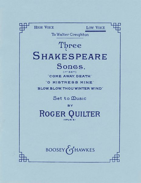 Three Shakespeare Songs : Vol. 1 (Low).