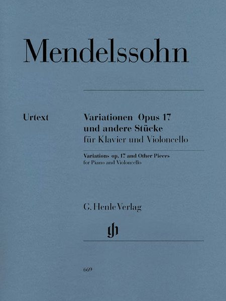 Variationen Op. 17 und Andere Stücke : Für Klavier und Violoncello.