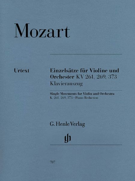 Einzelsätze Für Violine U. Orchester K. 261, 269, 373 / Single Movements For Vln & Orch., Piano Red.