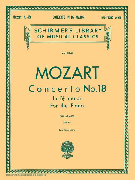 Concerto No. 18 In B Flat Major, K. 456 : reduction For Two Pianos / edited by Isidor Philipp.