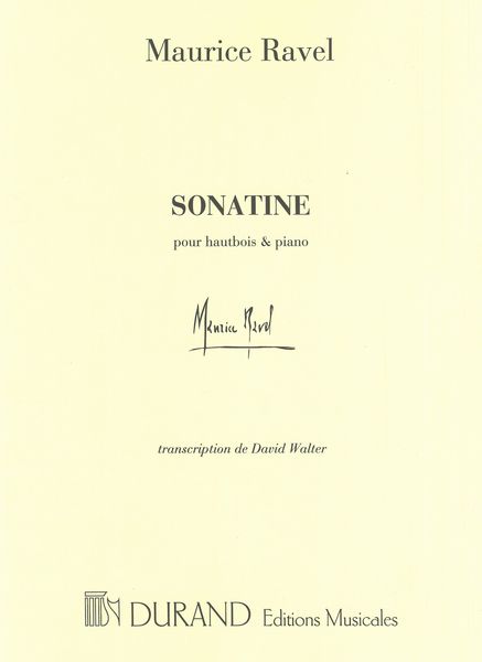 Sonatine : For Oboe and Piano / transcribed by David Walter.