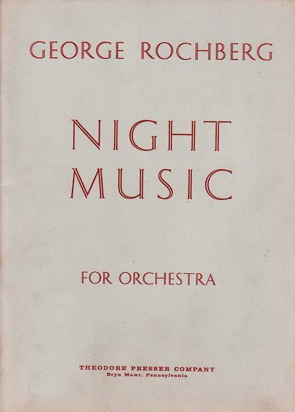 Night Music : For Orchestra.