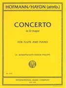 Concerto In D Major : For Flute and String Orchestra - reduction For Flute and Piano.