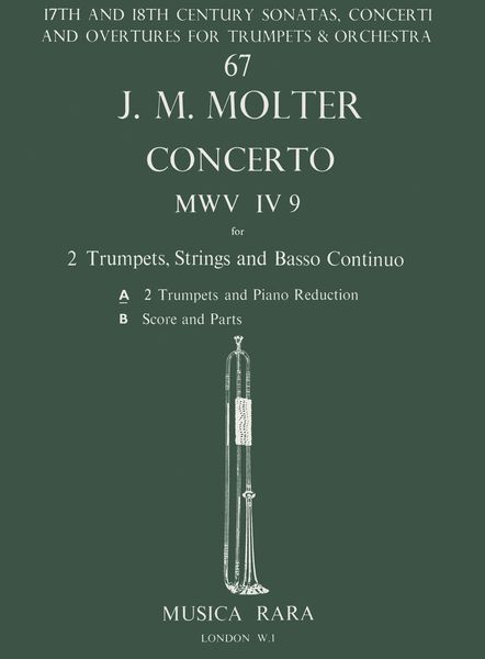 Concerto, Mwv IV 9 : For 2 Trumpets, Strings and Basso Continuo - Piano reduction.