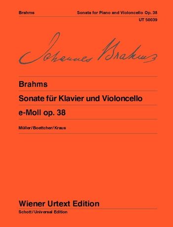 Sonata In E Minor, Op. 38 : For Cello and Piano.