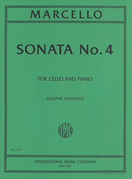 Sonata No. 4 In A Minor : For Violoncello and Piano.