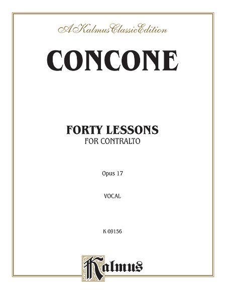 Forty Lessons : For Contralto Op. 17.