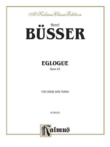 Eglogue, Op. 63 : For Oboe and Piano.