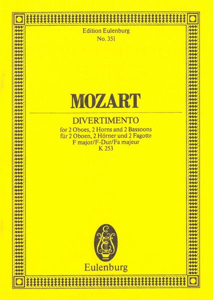 Divertimento No. 13 In F, K. 253.