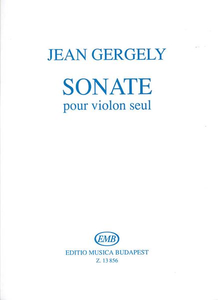 Sonate Pour Violon Seul.