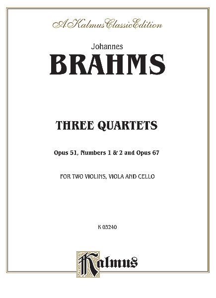 String Quartets, Op. 51 Nos. 1 & 2 and Op. 67.