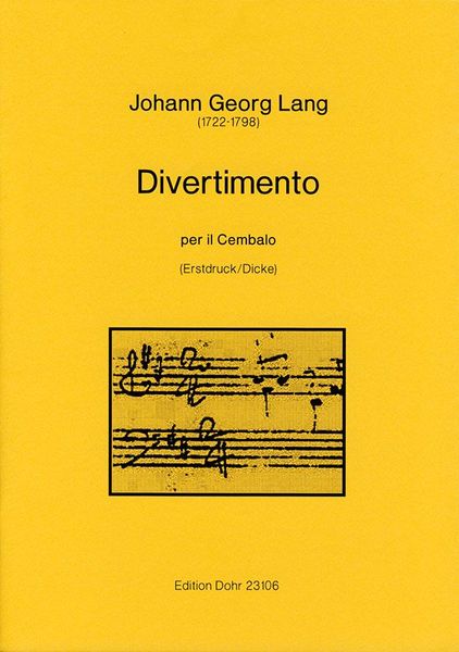 Divertimento : Per Il Cembalo / Erstausgabe von Peter Dicke.