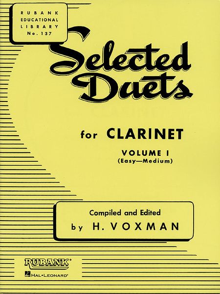 Selected Duets, Vol. 1 : For Clarinet (Advanced).