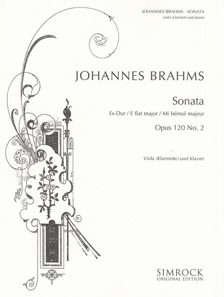 Sonata In E Flat Major, Op. 120 No. 2 : For Clarinet (Or Viola) and Piano.