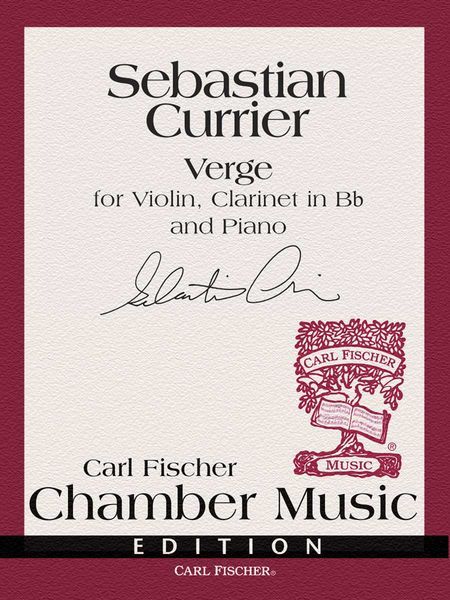 Verge : For Violin, Clarinet In B-Flat and Piano.