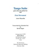 Tango Suite, Movement 1 : For Marimba Duo / arranged by Kevin Super.