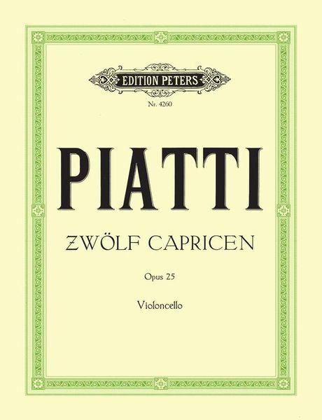 Zwölf Capricen, Op. 25 : For Violoncello / edited by Joachim Stutschewsky.