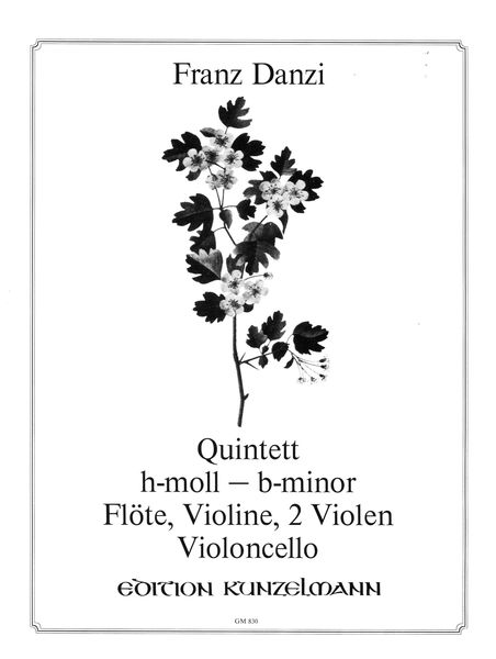 Quintett In B Minor, Op. 50 No. 2 : For Flute, Violin, 2 Violas and Violoncello.