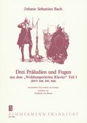 Drei Präludien Un Fugen Aus Dem Wohltemperierten Klavier Teil 1 : Für Querflöte und Cembalo.