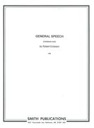 General Speech : For Solo Trombone (With Theatrical Effects).