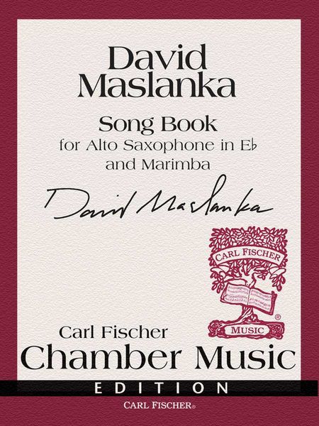 Song Book : For Alto Saxophone and Marimba (1998).