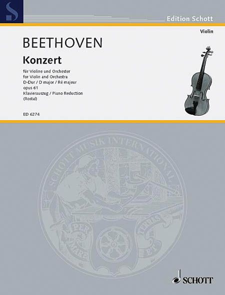 Konzert : Für Violine und Orchester D-Dur, Op. 61 - Piano reduction edited by Max Rostal.