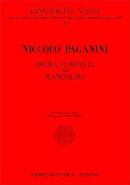 Opera Completa Per Mandolino / edited by Sergio Zigiotti and Fabiano Merlante.