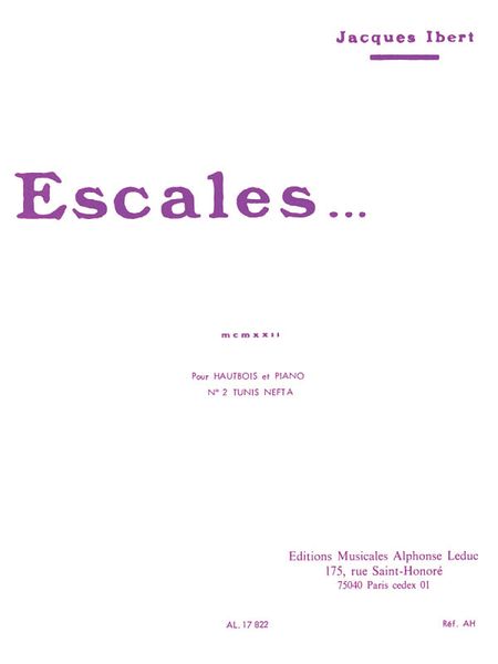 Escales : For Oboe and Piano.