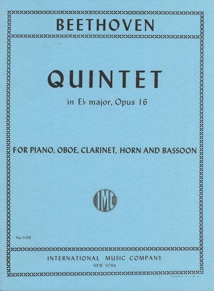 Quintet In Eb Major : For Oboe, Clarinet, Horn, Bassoon And Piano.