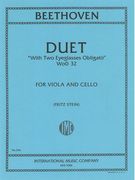 Duet (With Two Eyeglasses Obbligato) : For Viola and Violoncello.