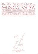 Rivista Internazionale Di Musica Sacra : Nuova Serie XIV - 2003 No. 2.