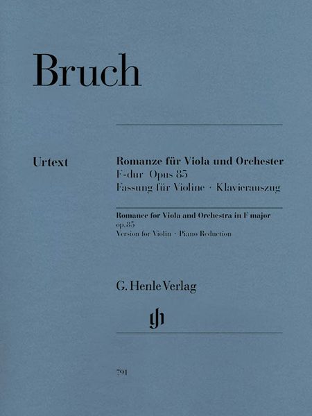 Romance In F Major, Op. 85 : For Viola and Orchestra - Version For Violin, Piano reduction.