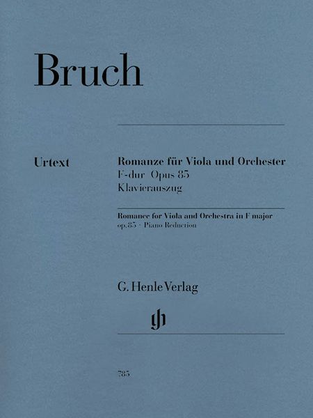 Romance In F Major, Op. 85 : For Viola and Orchestra - Piano reduction edited by Norbert Gertsch.