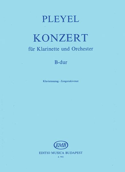 Konzert, B-Dur : Für Klarinette und Orchester - Piano reduction.